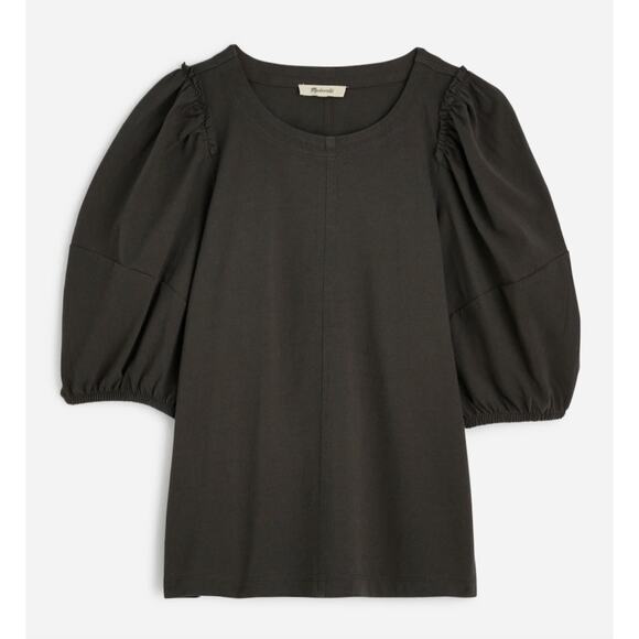 Madewell | NWT Puff-Sleeve Sweatshirt Tee in Dark Surplus Gray | Sz XS - Picture 1 of 10